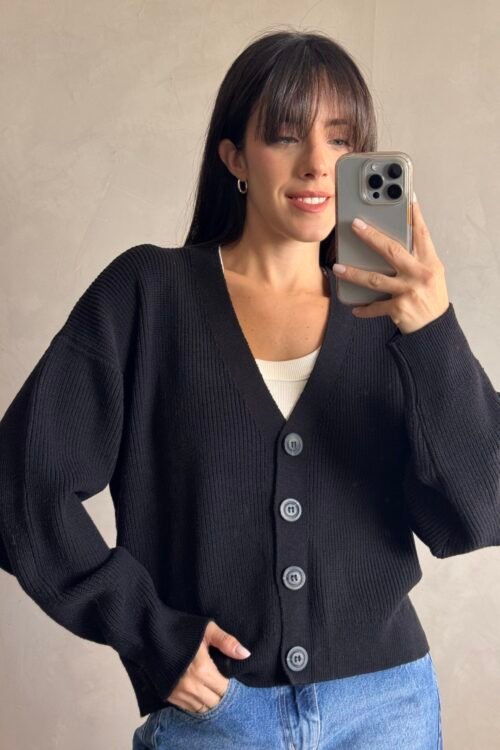 Alternative view of CARDIGAN KETE NEGRO