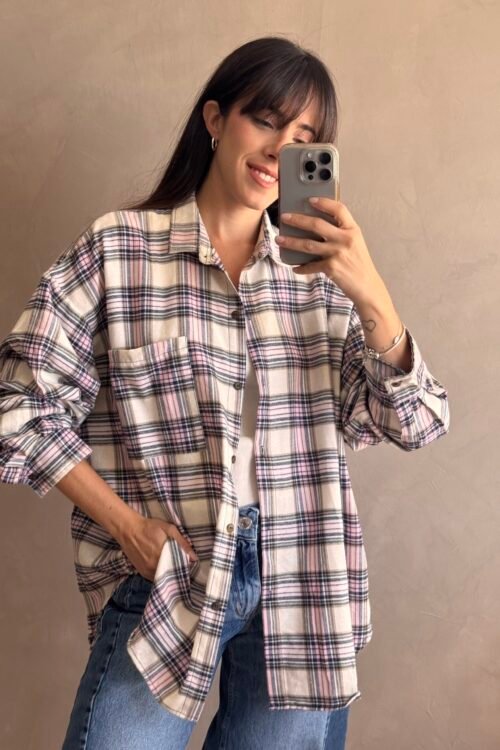 CAMISA TARTAN ROSA