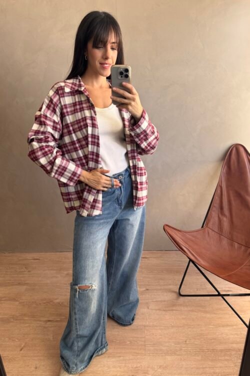 CAMISA TARTAN CHERRY
