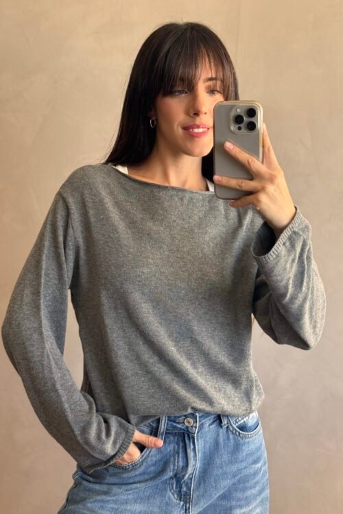 Alternative view of SWETER OTUM GRIS