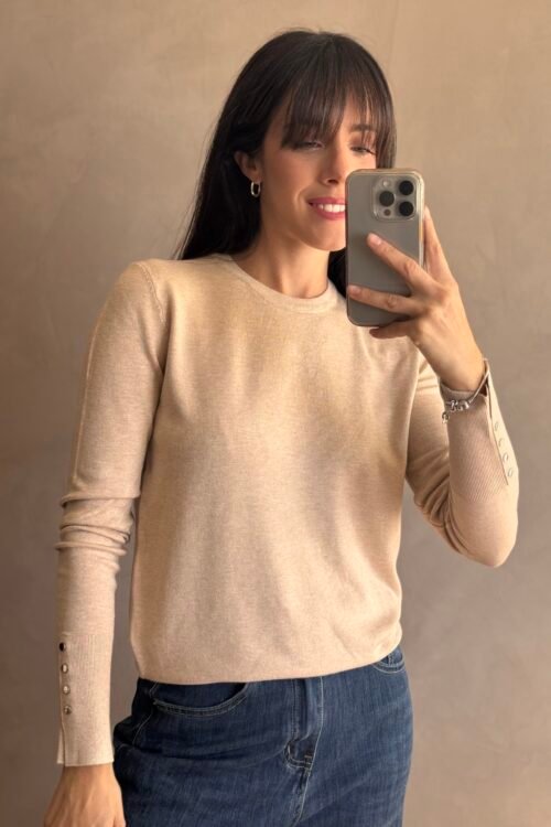Alternative view of SWEATER ZARA BEIGE