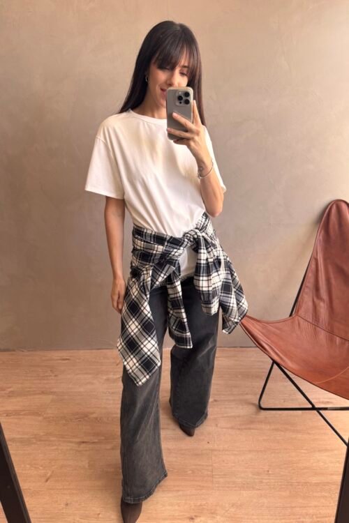 Alternative view of CAMISA TARTAN BLACK