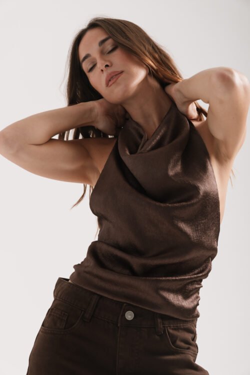 Alternative view of TOP HOLTER CHOCO