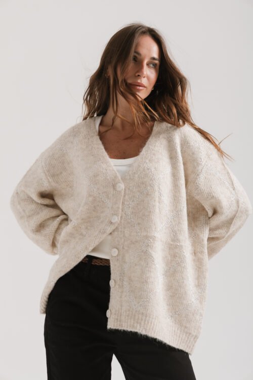 Alternative view of CARDIGAN BOW NAT