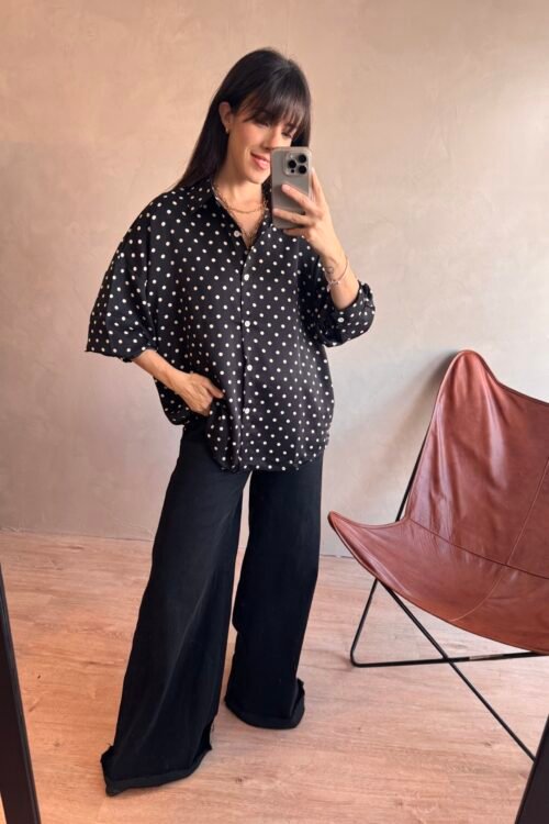 Alternative view of CAMISA ANDALUZ NEGRA