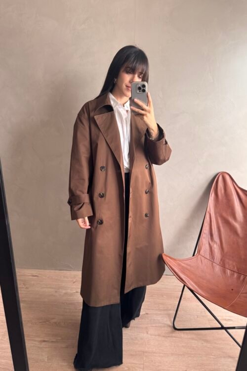 TRENCH LARGO CHOCO