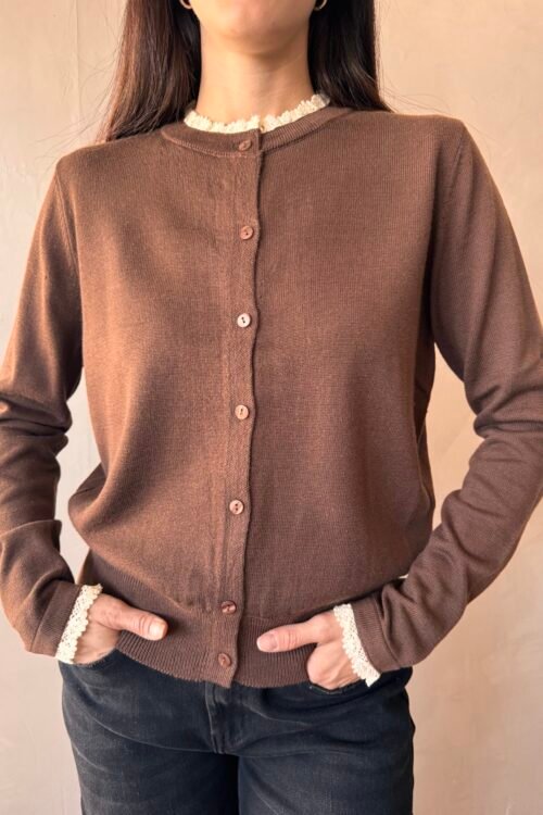 Alternative view of CARDIGAN VERSALLES CHOCO