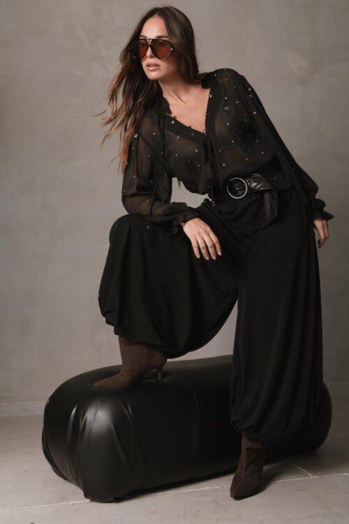 BABUCHA NEGRA DE CREPE