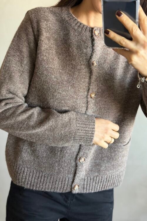 Alternative view of CARDIGAN MORE CHOCO