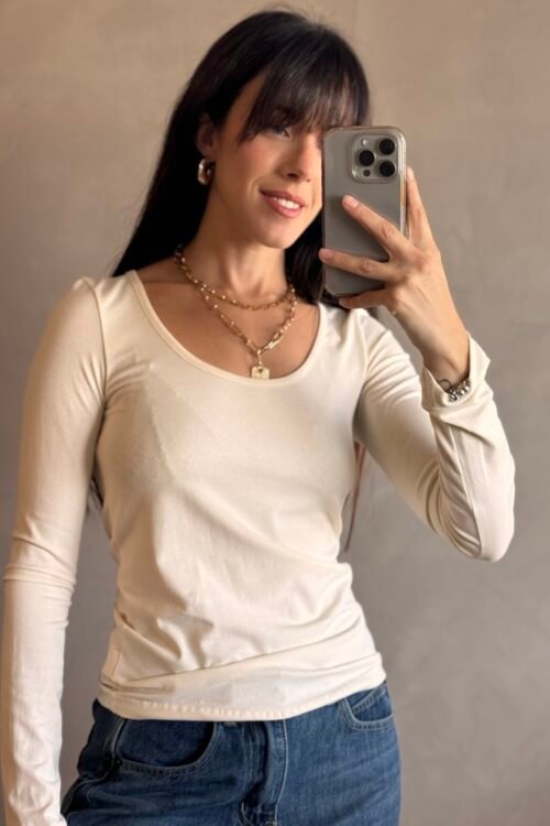 REMERA SEDAL CREMA