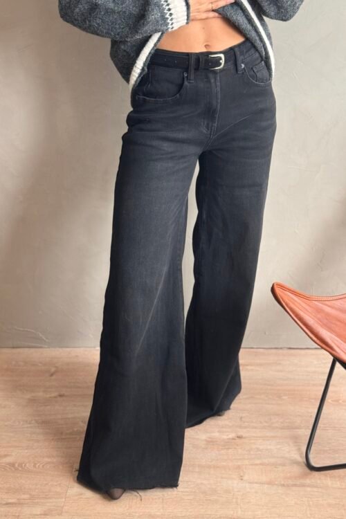 JEAN WIDE LEG NEGRO