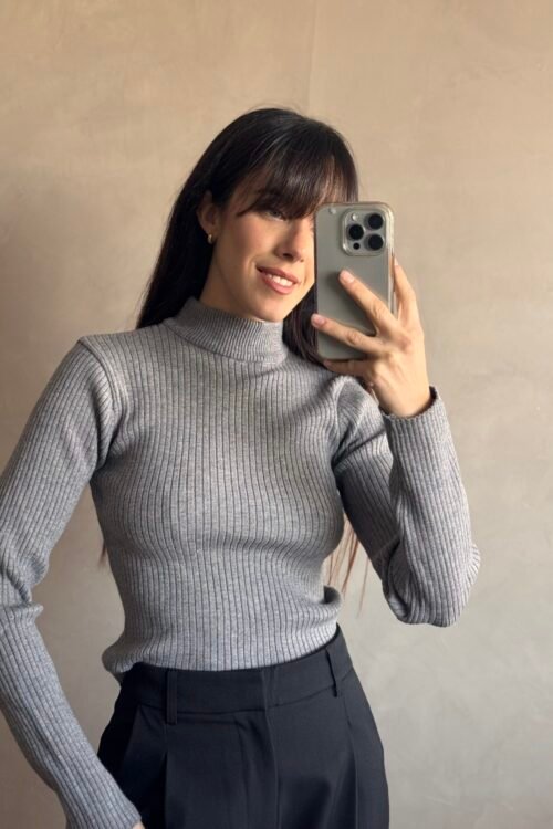 TOP LACA GRIS