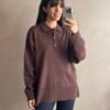 SWEATER POLO BROWN