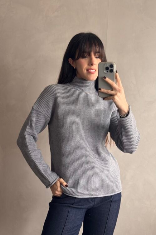 Alternative view of SWEATER CRISPY GRIS