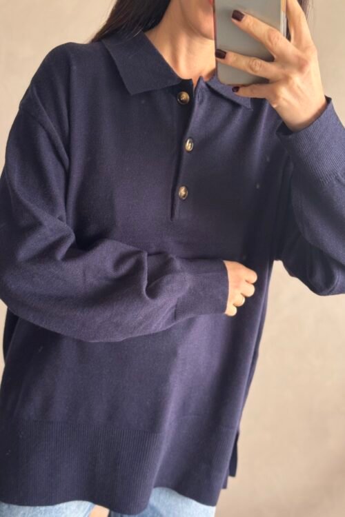 Alternative view of SWEATER POLO BLUE