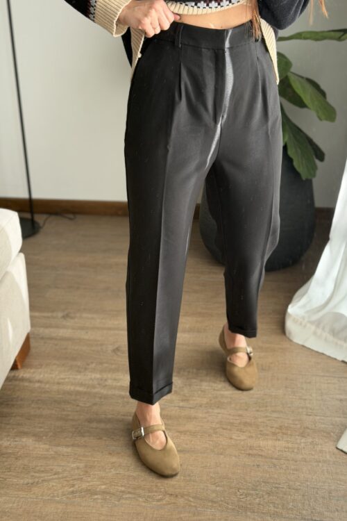 PANTALON CIGARETTE NEGRO