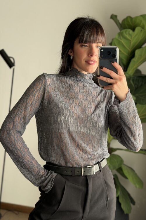 REMERA CAT GRIS