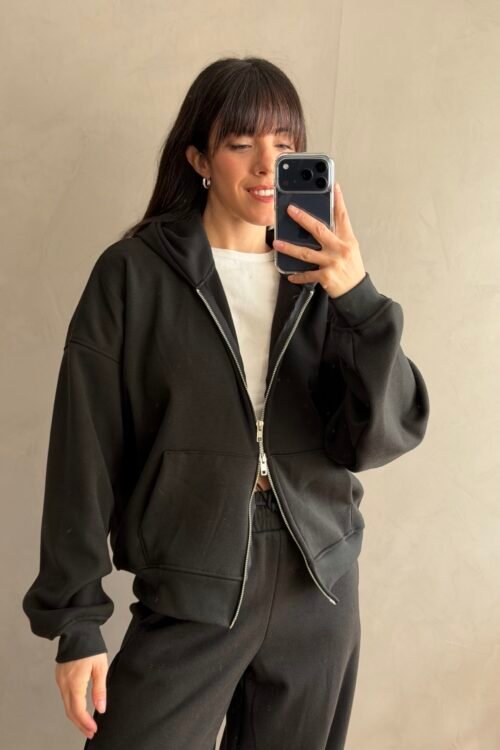 CAMPERA CANELA NEGRA