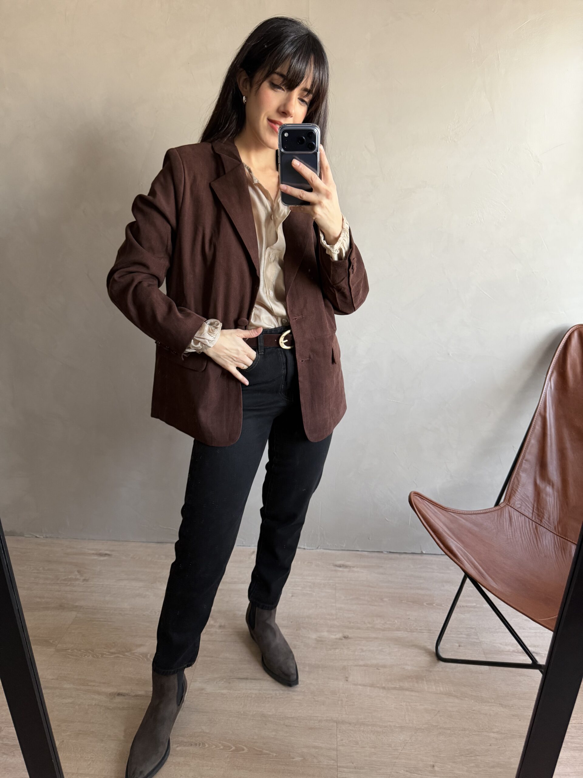 BLAZER SUEDE CHOCO - Imagen 3