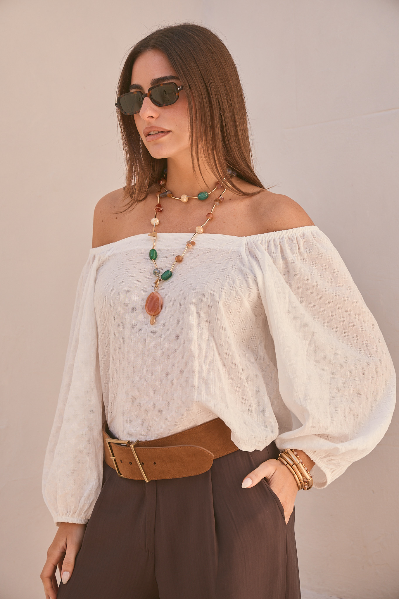 BLUSA CARMEN OFF WHITE - Imagen 2