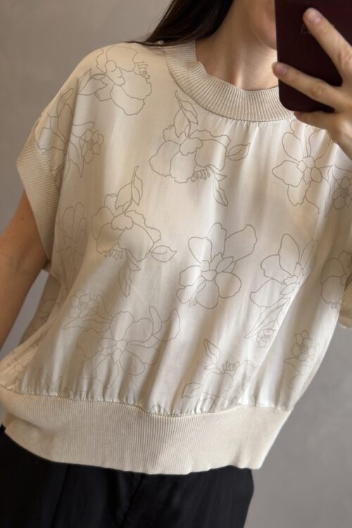Alternative view of BLUSA PALM BEIGE