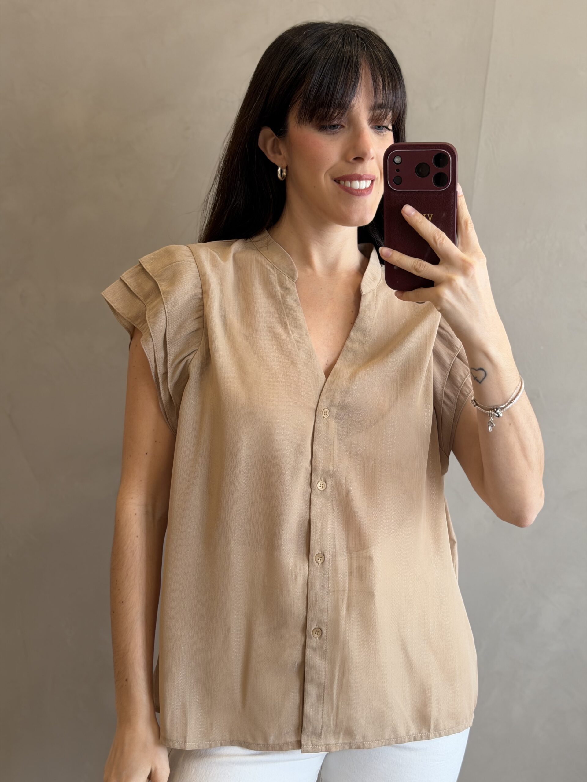 BLUSA GASPI BEIGE - Imagen 2