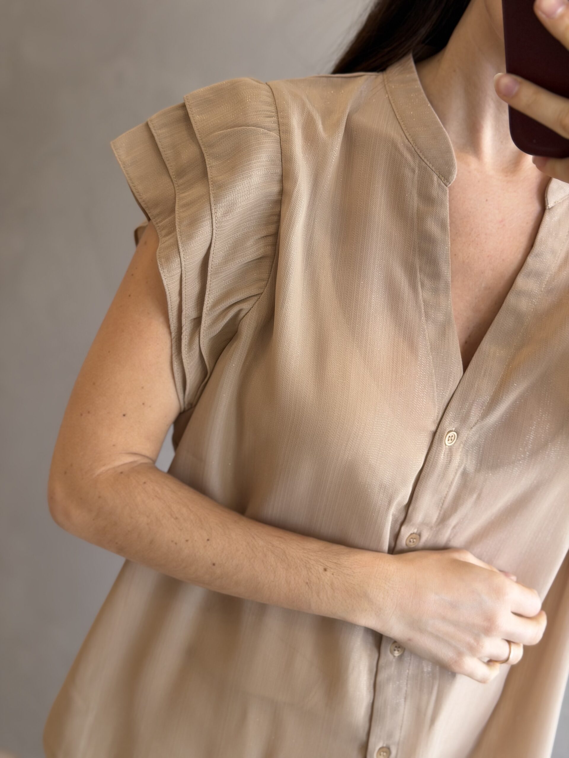 BLUSA GASPI BEIGE - Imagen 3