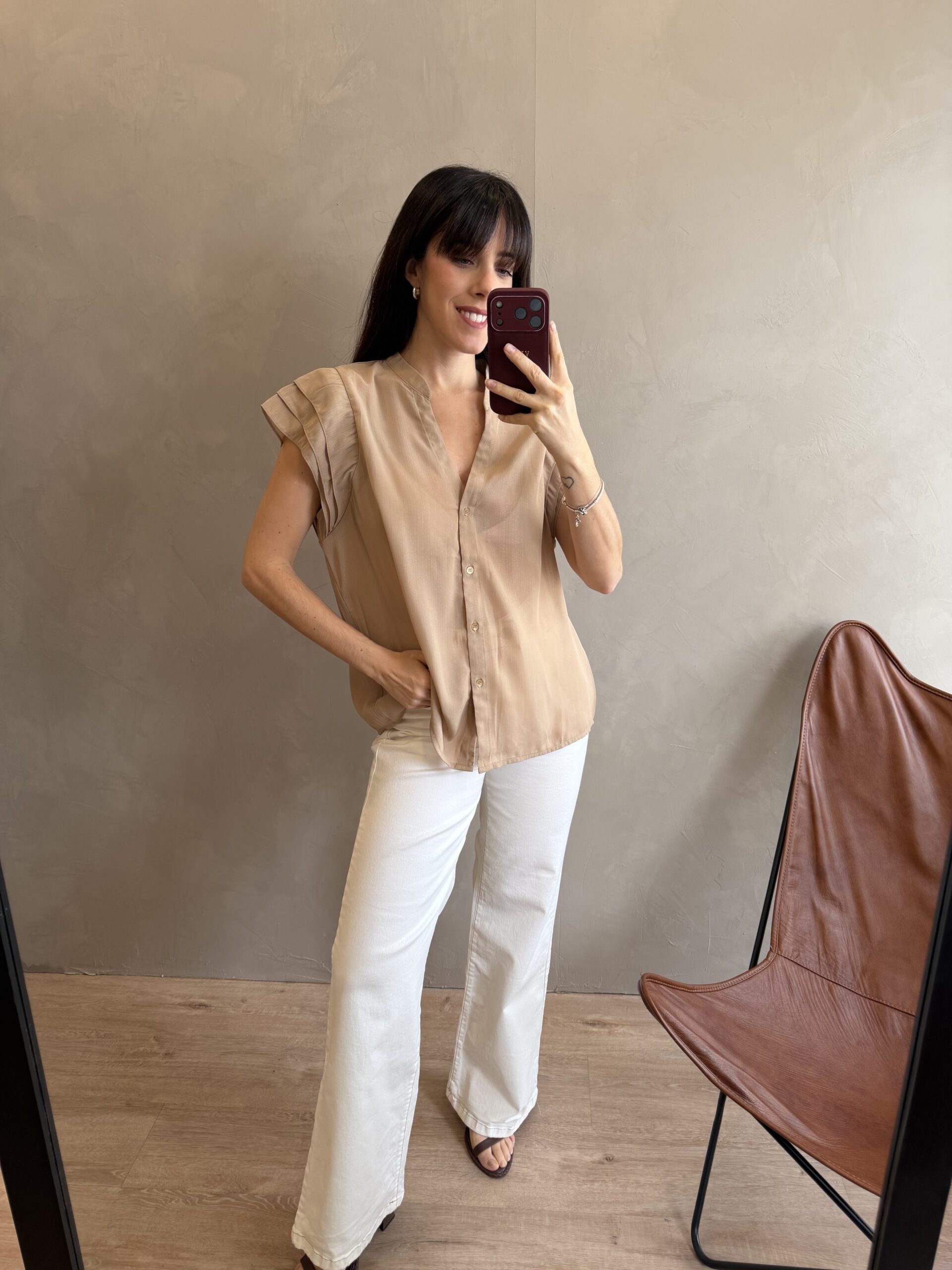 BLUSA GASPI BEIGE - Imagen 4