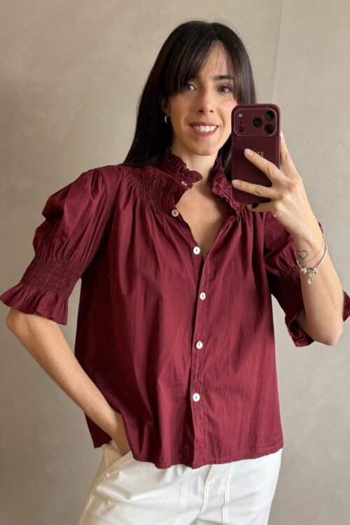 CAMISA BROW BORDO