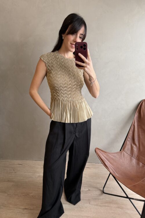 Alternative view of BLUSA SORO BEIGE