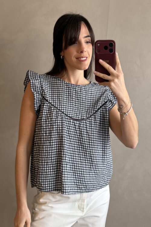 BLUSA VICHY AZUL