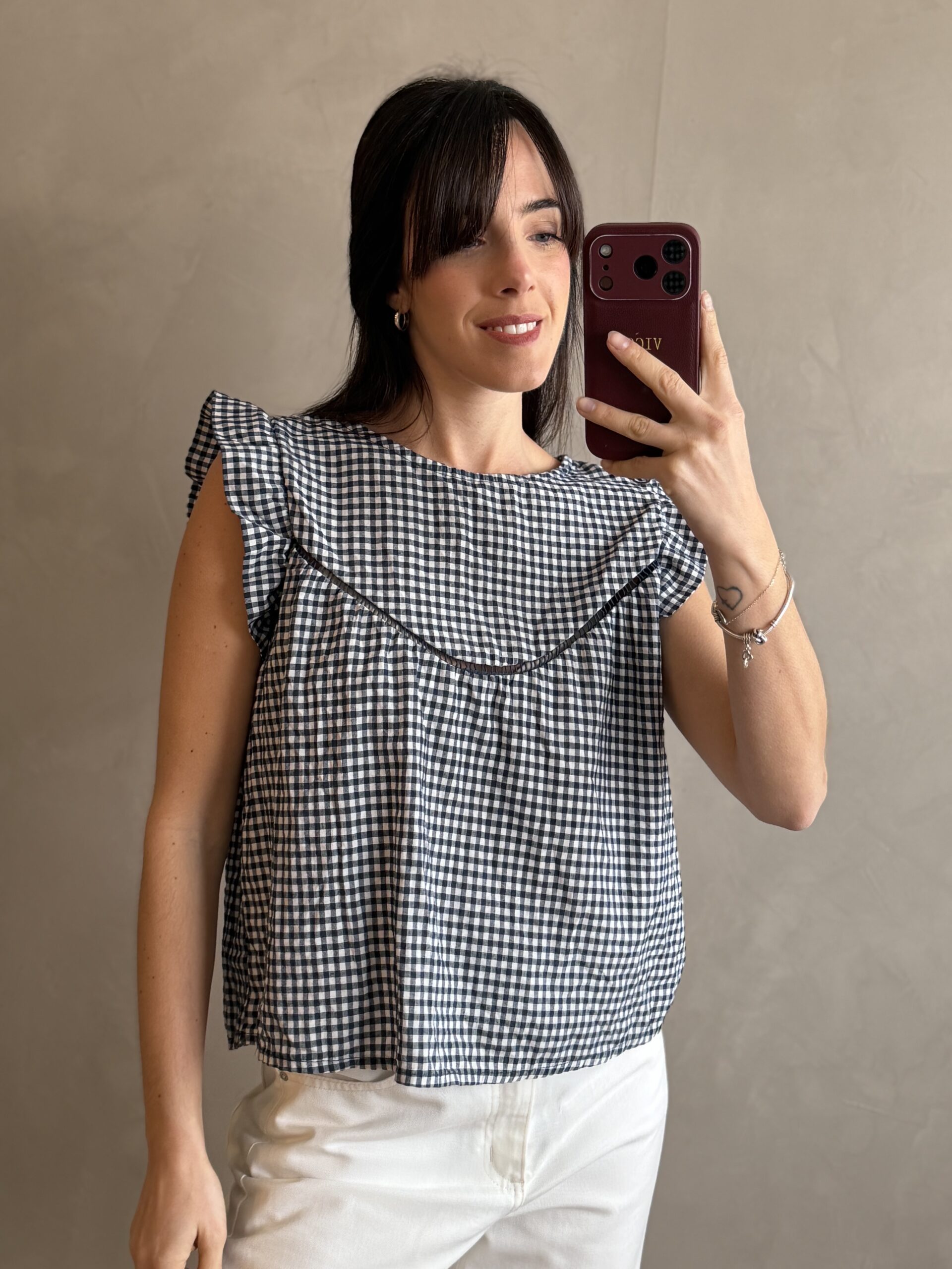BLUSA VICHY AZUL