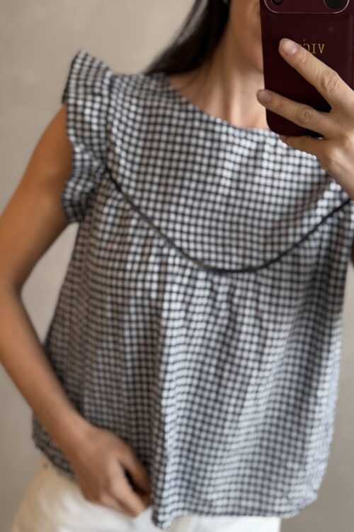 Alternative view of BLUSA VICHY AZUL