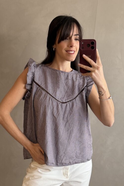 BLUSA VICHY UVA