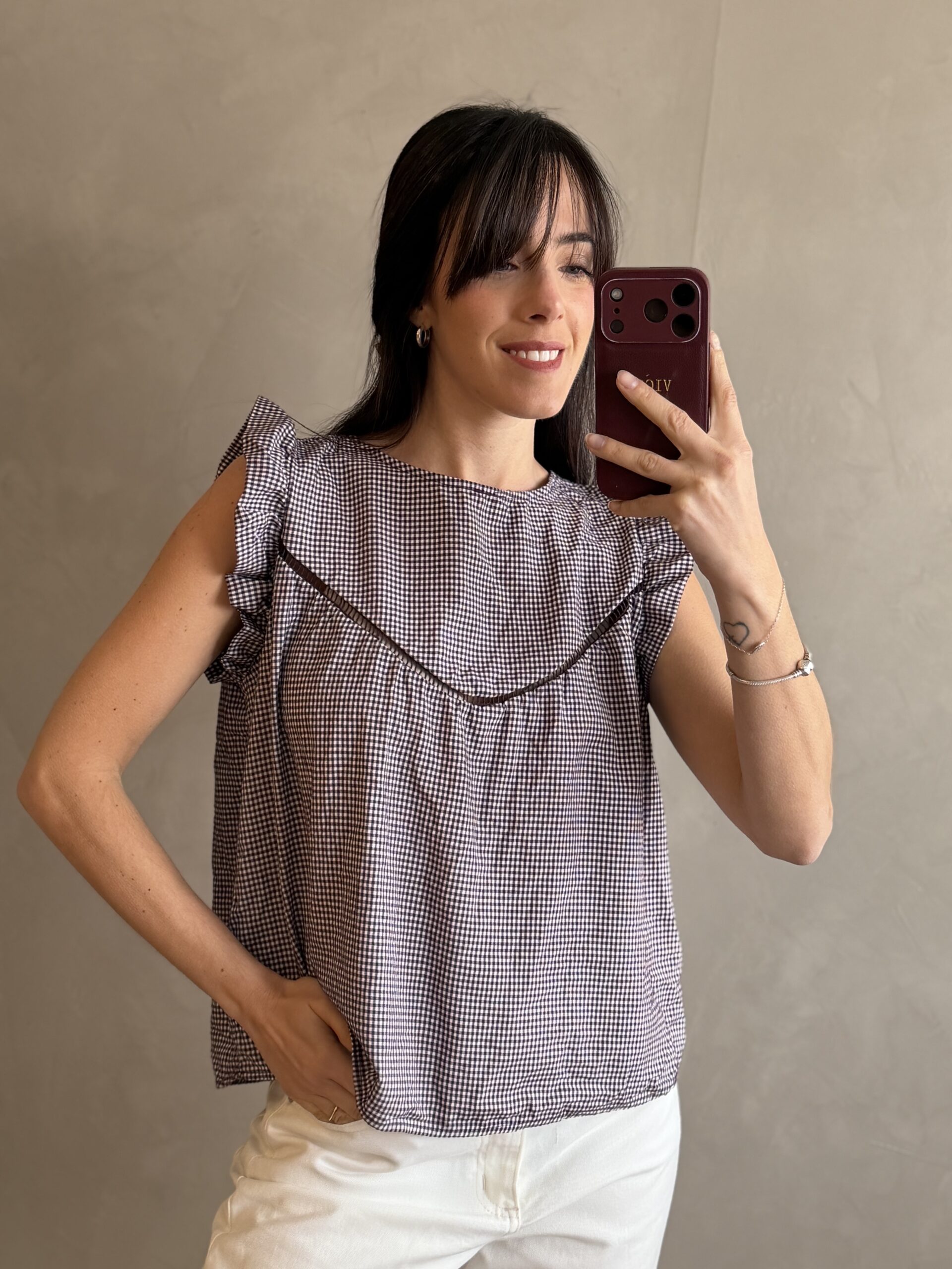BLUSA VICHY UVA