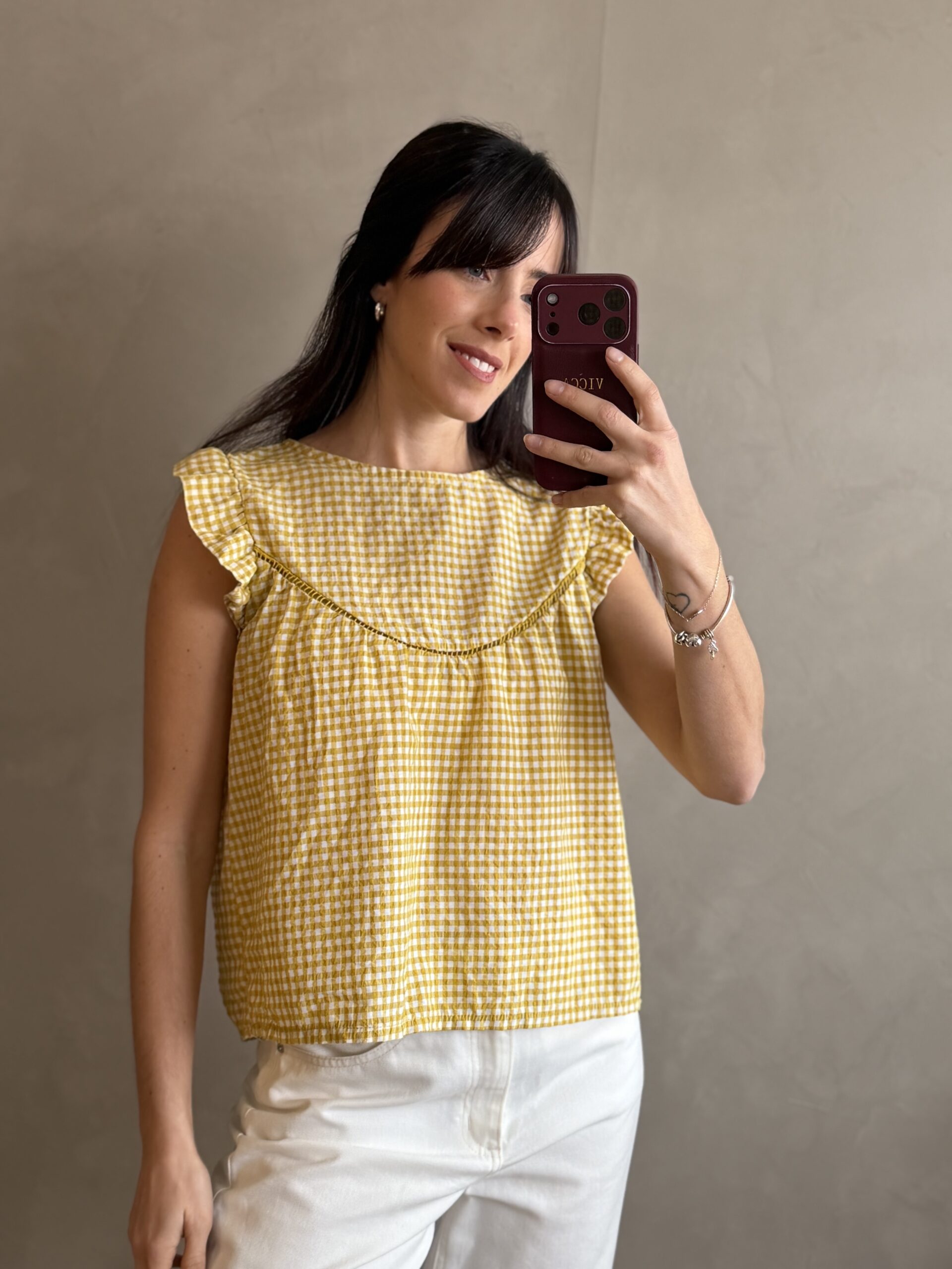 BLUSA VICHY AMARELLO
