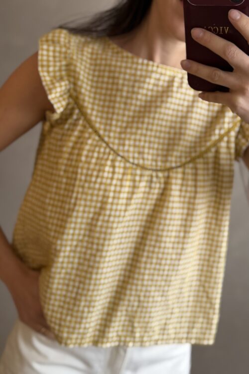 Alternative view of BLUSA VICHY AMARELLO