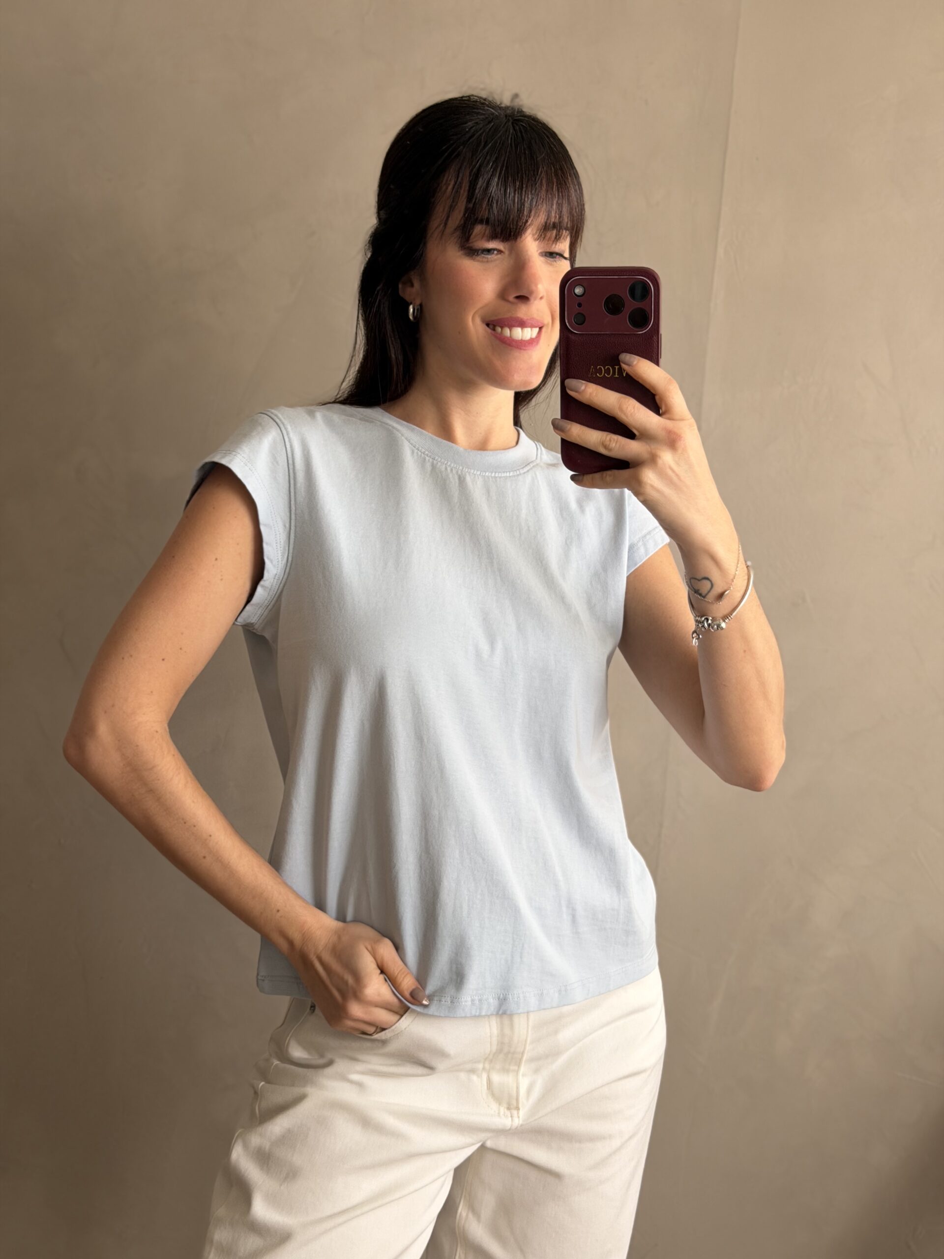 REMERA POLA CELESTE