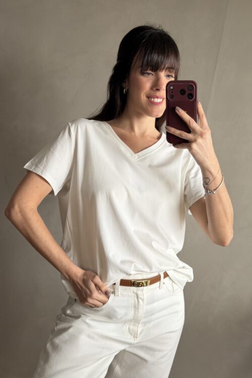 REMERA LOTUS OFF WHITE